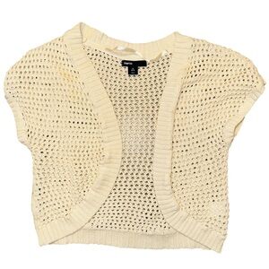 Gap Kids Cream Crochet Knit Bolero Cardigan